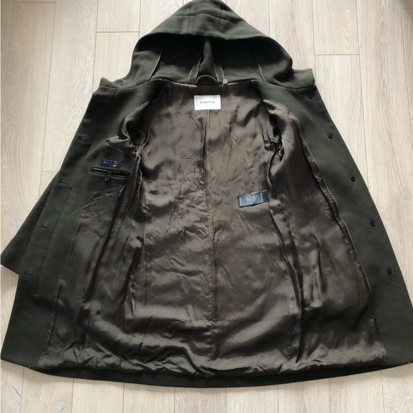 Aritzia Babaton Pearce Wool Cashmere Coat in Dark Olive Green - Picture 2 of 13